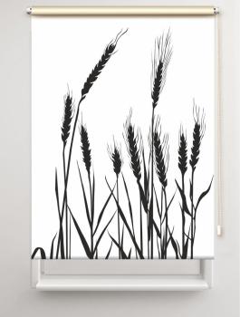 Rollo cereal 24 - blanco black, Rollo, Motivrollo, Rollo mit Druck, Fotorollo, bedrucktes Rollo, Fensterrollo,verdunkelndes Rollo, Sonnenschutz Rollo